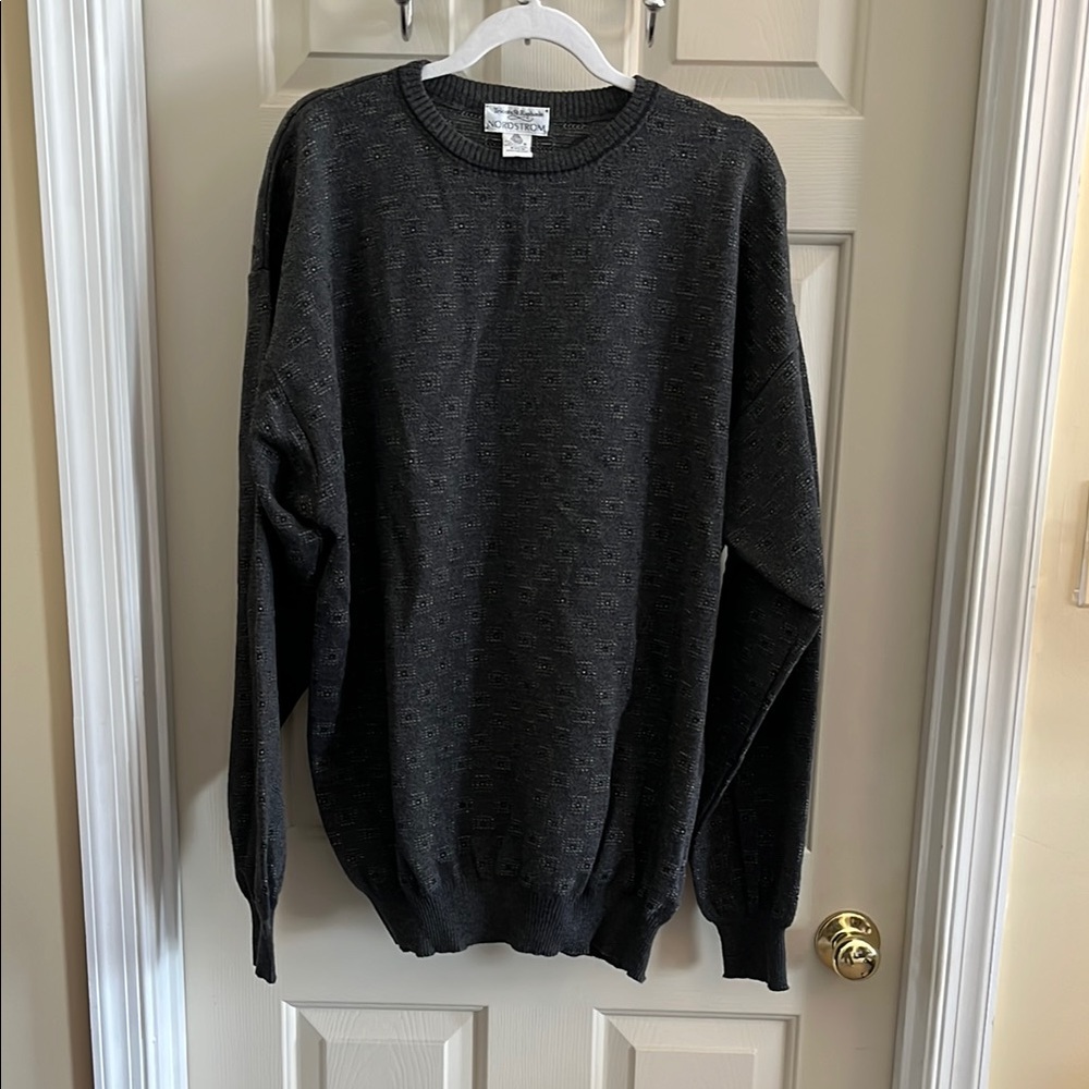 Men's Charcoal and Black Sweater New with out tags